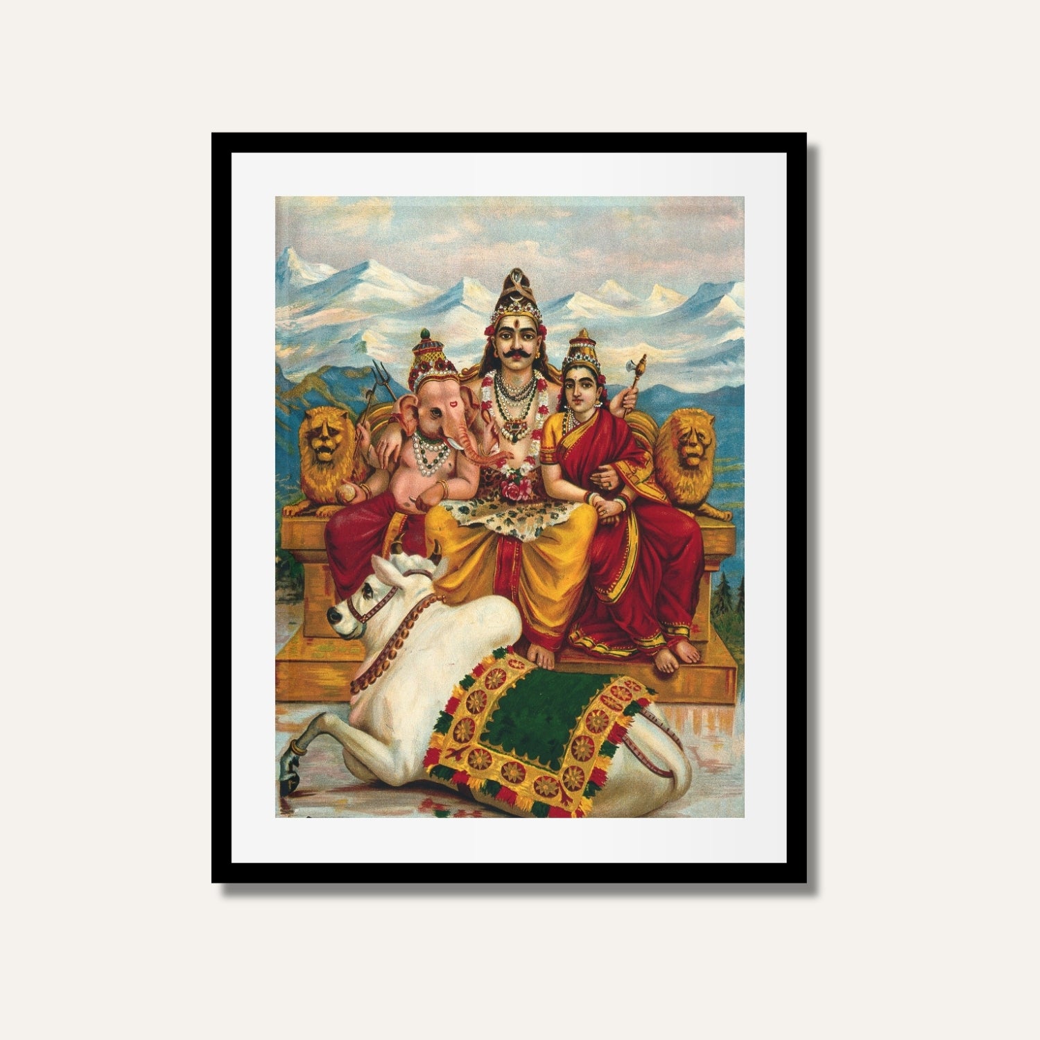 Shiva Painting by Raja Ravi Varma – Divine Wall Art | MeriDeewar.com 2 : 3 Vertical Premium Wall Art Canvas by MeriDeewar