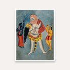 Shiva Parvati Painting for Home | Kalighat Style Spiritual Wall Art | Giclée Fine Art Print 3 : 4 Vertical Premium Wall Art Canvas by MeriDeewar