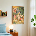 Shiva Parvati Painting for Home | Raja Ravi Varma Shankar Bhili Spiritual Wall Art 2 : 3 Vertical Premium Wall Art Canvas by MeriDeewar