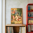 Shiva Parvati Painting for Home | Raja Ravi Varma Shankar Bhili Spiritual Wall Art 2 : 3 Vertical Premium Wall Art Canvas by MeriDeewar