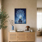 Shiva Tattva | Sacred Shiva Yantra, Shivling & Mahamrityunjaya Mantra Vertical Gallery Wrap Canvas Curate Premium Wall Art Canvas by MeriDeewar