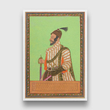 Shivaji Maharaj Classic Paitning Premium Wall Art Canvas by MeriDeewar