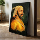 Shivaji Maharaj Painting for Living Room | Historic Maratha King Wall Art by MeriDeewar 2 : 3 Vertical Premium Wall Art Canvas by MeriDeewar