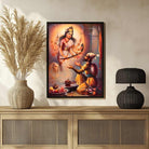 Shivaji Maharaj Tulja Bhavani Mata Painting for Living Room | Spiritual Wall Art | MeriDeewar 3 : 4 Vertical Premium Wall Art Canvas by MeriDeewar