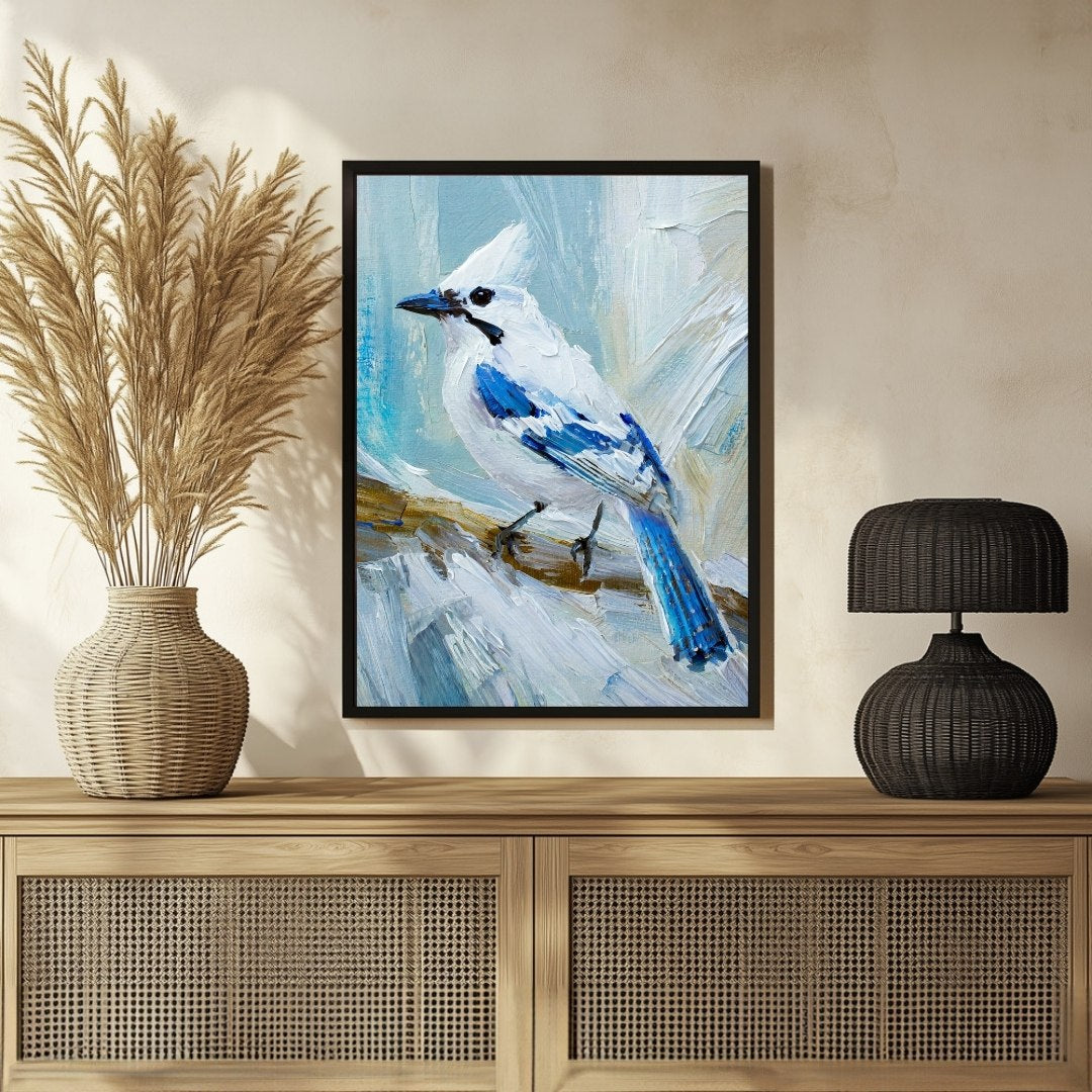 Shop Jay Bird Abstract Art Painting - Exclusive at MeriDeewar 3 : 4 Vertical New Premium Wall Art Canvas by MeriDeewar