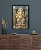 Shree Ganesh Painting Premium Wall Art Canvas by MeriDeewar