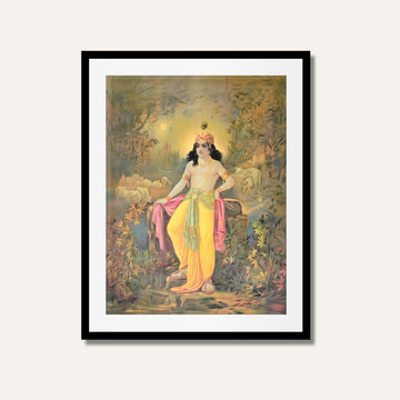 Shree Shyamsundar Painting | Krishna Wall Art | MeriDeewar.com 3 : 4.2 Vertical Premium Wall Art Canvas by MeriDeewar