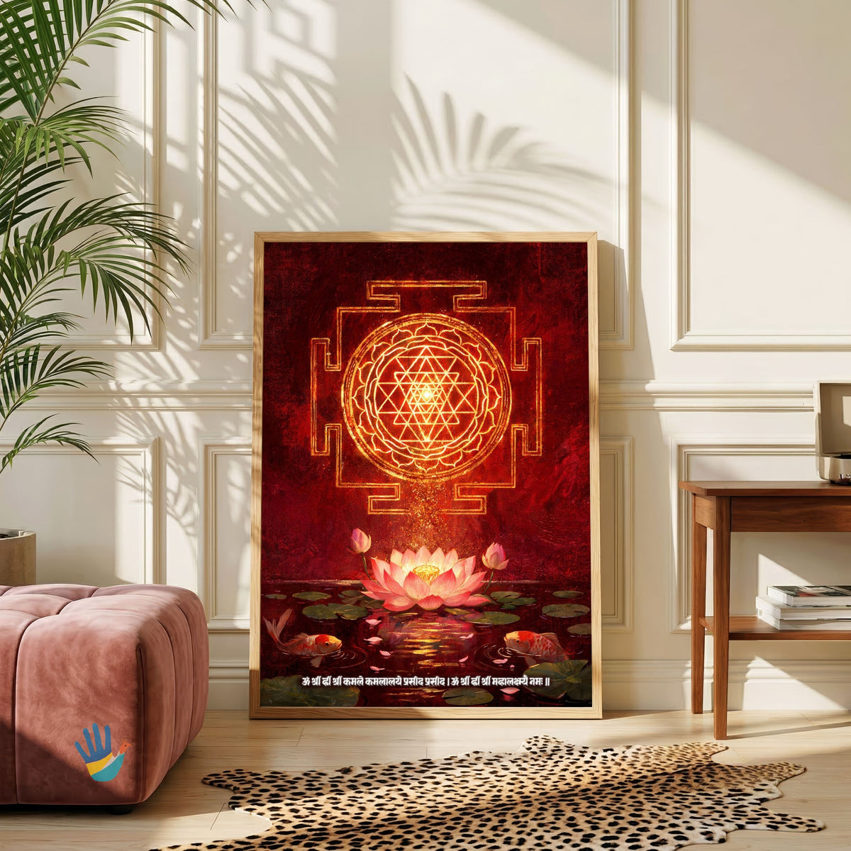 Shri Yantra | Yantra Wall Art 3 : 4 Vertical Premium Wall Art Canvas by MeriDeewar