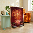 Shri Yantra | Yantra Wall Art 3 : 4 Vertical Premium Wall Art Canvas by MeriDeewar