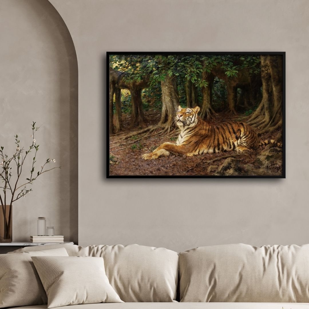 Silent Majesty – The Forest King 2 : 3 Horizontal Premium Wall Art Canvas by MeriDeewar