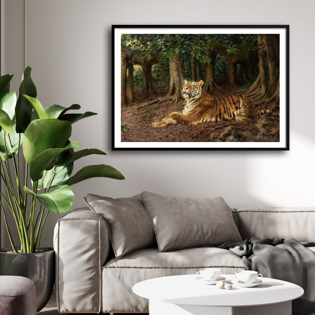 Silent Majesty – The Forest King 2 : 3 Horizontal Premium Wall Art Canvas by MeriDeewar