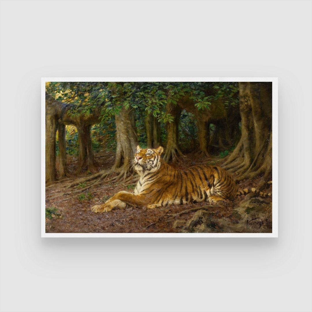 Silent Majesty – The Forest King 2 : 3 Horizontal Premium Wall Art Canvas by MeriDeewar
