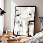 Silent Portals | Modern Neutral Abstract Fine Wall Art 3 : 4 Vertical Premium Wall Art Canvas by MeriDeewar