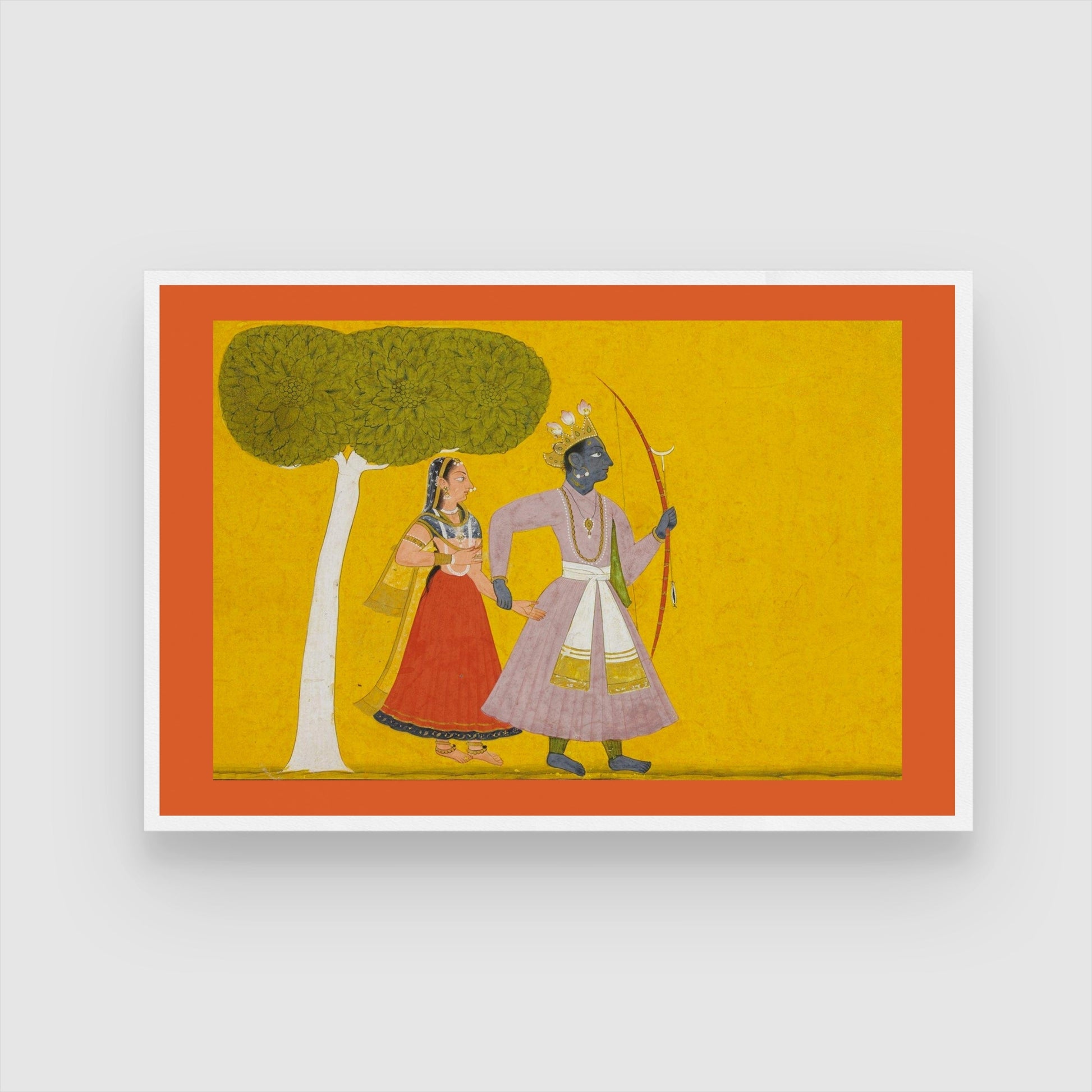 Siya Ram Painting 2 : 3 Horizontal Premium Wall Art Canvas by MeriDeewar