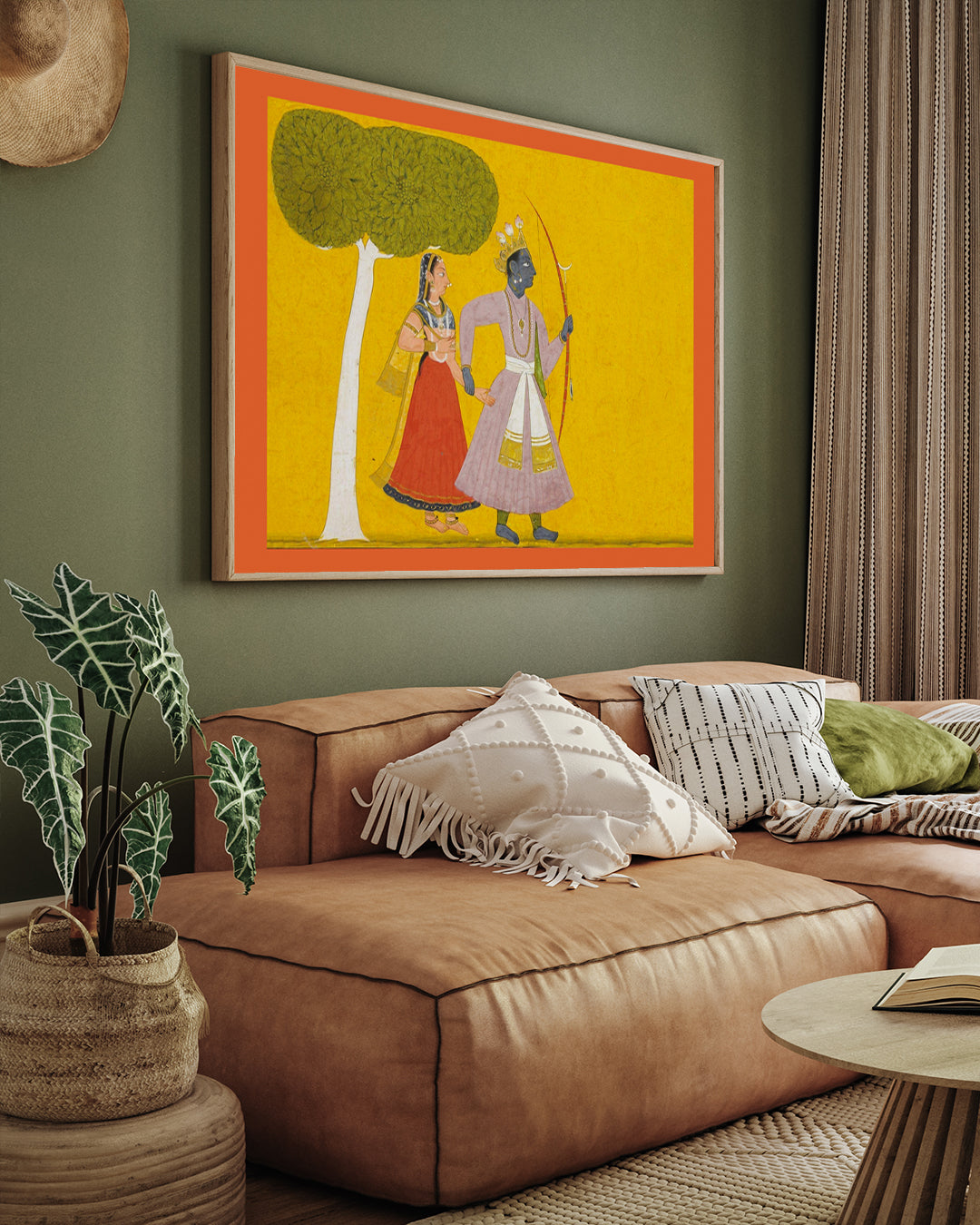 Siya Ram Painting 2 : 3 Horizontal Premium Wall Art Canvas by MeriDeewar