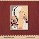 Social Lady Poster 3 : 4 Vertical New Premium Wall Art Canvas by MeriDeewar
