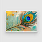 Soul of the Peacock — Textured Feather Canvas 2 : 3 Horizontal Premium Wall Art Canvas by MeriDeewar