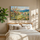 "Spring Blossom Orchard Landscape" Giclée Print | Indian Wall Art Print 4 : 3 Horizontal Premium Wall Art Canvas by MeriDeewar