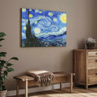 Starry Night Van Gogh Wall Painting for Living Room | Giclée Fine Art Print 4 : 3 Horizontal Premium Wall Art Canvas by MeriDeewar