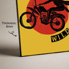 "Stay Wild" Biker Graphic Poster | Vertical Borderless Art Frame Poster Premium Wall Art Canvas by MeriDeewar