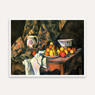 Still Life Fruit Painting for Dining Room | Paul Cézanne Wall Art | Giclée Print 5 : 4 Horizontal Premium Wall Art Canvas by MeriDeewar