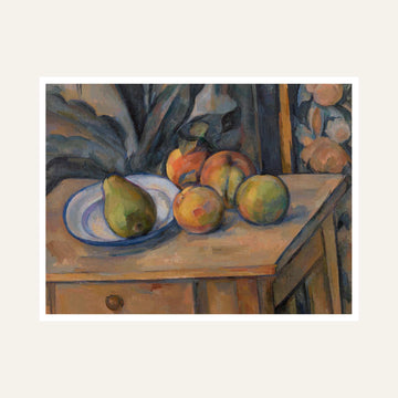 Still Life Fruit Painting for Dining Room | Paul Cézanne Wall Art | Giclée Print 6 : 5 Horizontal Premium Wall Art Canvas by MeriDeewar
