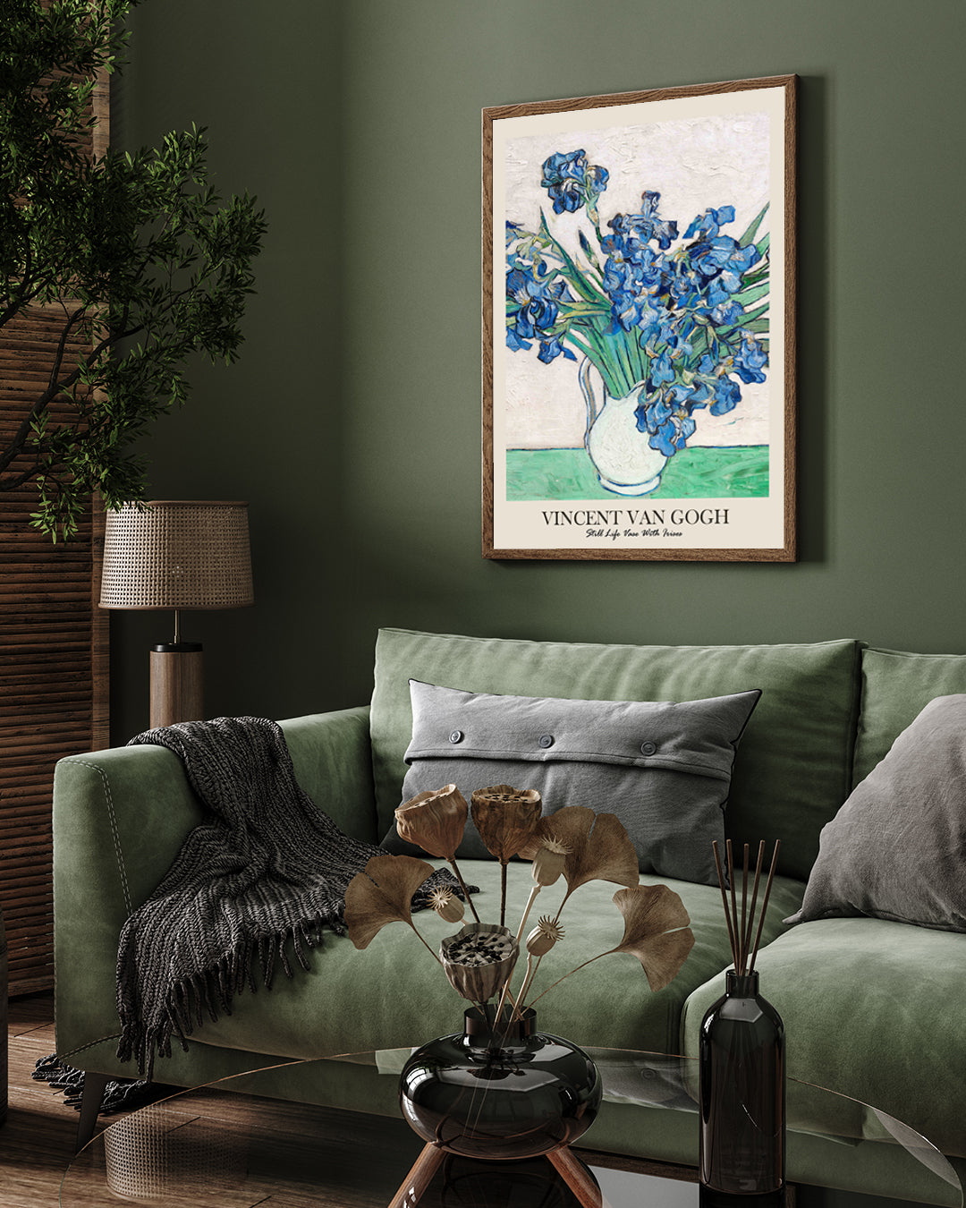 Still Life Vase With rises Painting by Vincent van Gogh 3 : 4 Vertical New Premium Wall Art Canvas by MeriDeewar