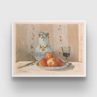 Still Life with Apples and Pitcher Painting By Camille Pissarro 3 : 4 Horizontal New Premium Wall Art Canvas by MeriDeewar