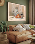 Still Life with Apples and Pitcher Painting By Camille Pissarro 3 : 4 Horizontal New Premium Wall Art Canvas by MeriDeewar