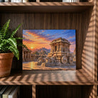 Stone Chariot Hampi | Sunset Vijayanagara Architecture Gallery Wrap Canvas Curate Gallery Wrap Premium Wall Art Canvas by MeriDeewar