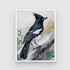 Stunning Jay Bird Abstract Art - Elevate Your Space with Style 3 : 4 Vertical New Premium Wall Art Canvas by MeriDeewar