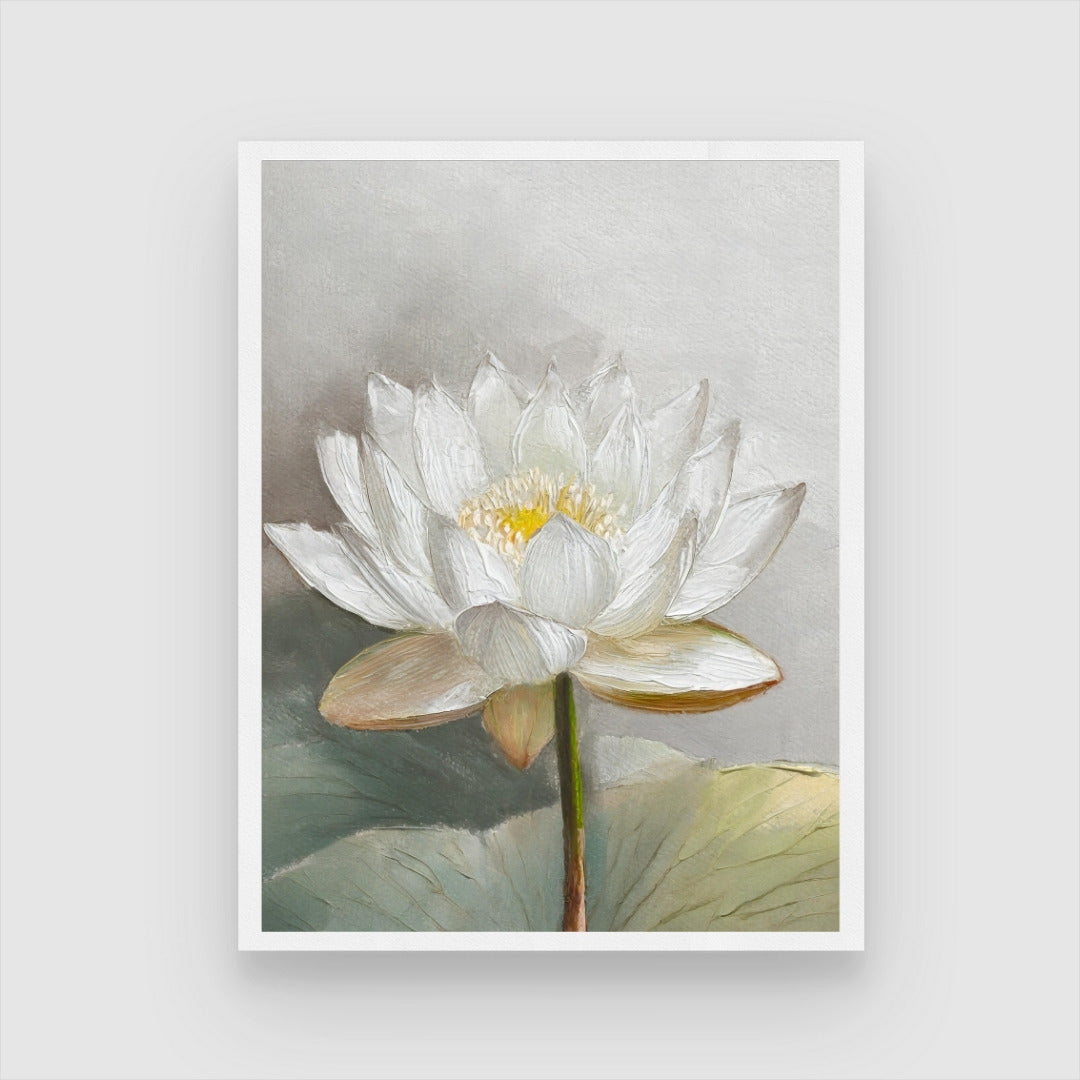 Stunning Lotus Flower Abstract Canvas for Modern Interiors 3 : 4 Vertical New Premium Wall Art Canvas by MeriDeewar