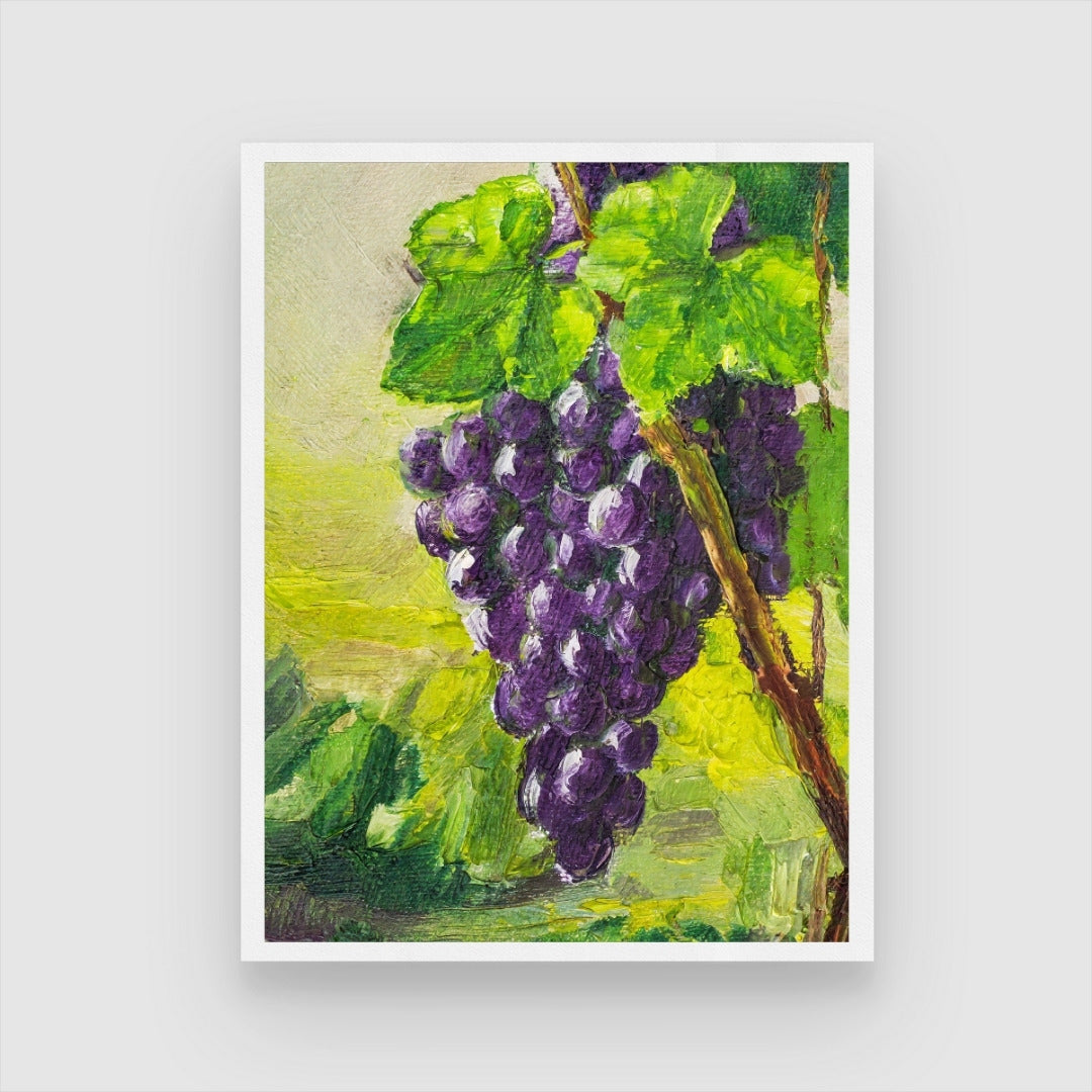 Stylish Grape Abstract Wall Art - Perfect Home Addition 3 : 4 Vertical New Premium Wall Art Canvas by MeriDeewar