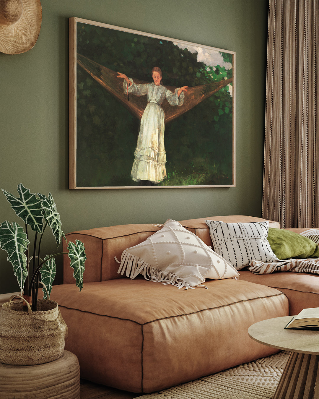 Summer Afternoon Painting By Winslow Homer 3 : 4 Horizontal New Premium Wall Art Canvas by MeriDeewar