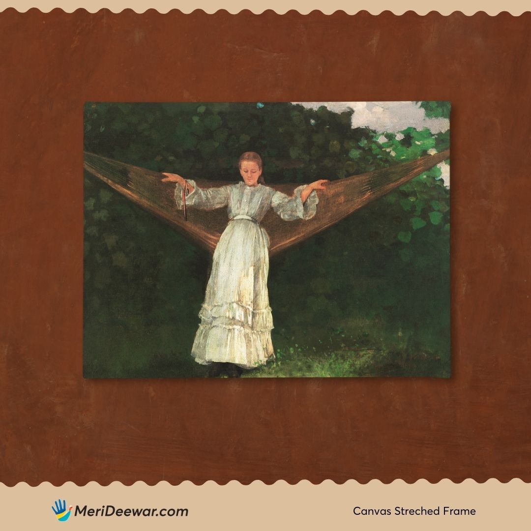 Summer Afternoon Painting By Winslow Homer 3 : 4 Horizontal New Premium Wall Art Canvas by MeriDeewar