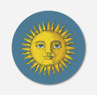 Sun and Moon Crescent Face Circular Gallery Wrap Canvas Circular Canvas Frame Premium Wall Art Canvas by MeriDeewar