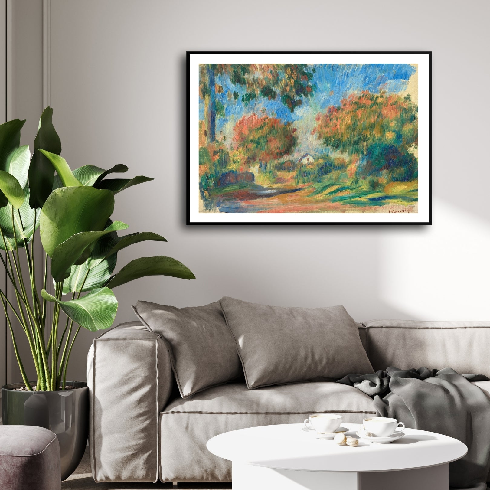 Sun-Drenched Countryside – Impressionist Landscape Wall Art 2 : 3 Horizontal Premium Wall Art Canvas by MeriDeewar