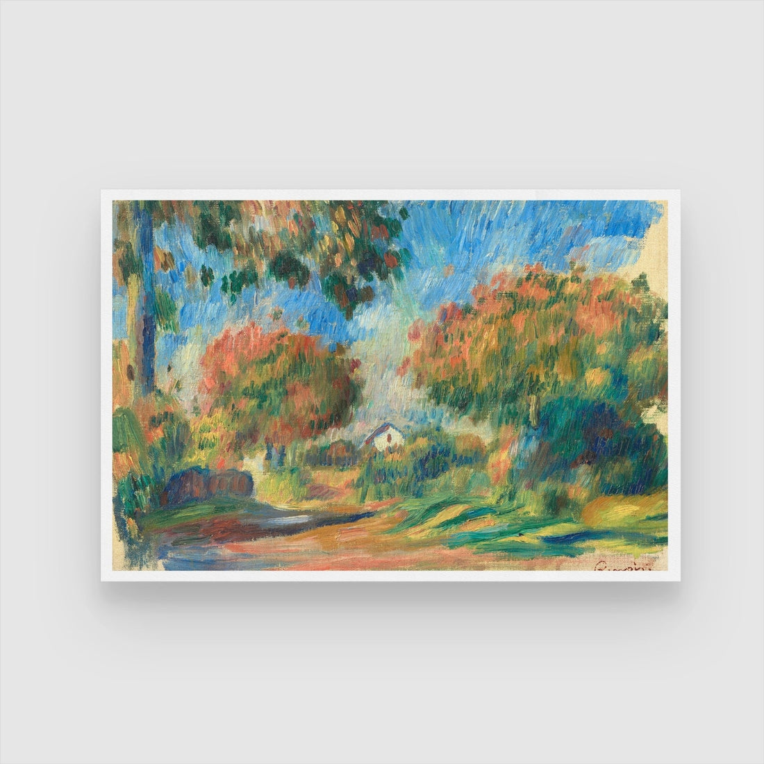 Sun-Drenched Countryside – Impressionist Landscape Wall Art 2 : 3 Horizontal Premium Wall Art Canvas by MeriDeewar