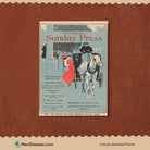 Sunday Press Poster by George Reiter Brill 3 : 4 Vertical New Premium Wall Art Canvas by MeriDeewar