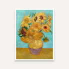 Sunflower Painting for Living Room – Van Gogh Twelve Sunflowers | Giclée Fine Art Print 3 : 4 Vertical Premium Wall Art Canvas by MeriDeewar