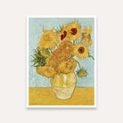 Sunflower Painting for Living Room – Van Gogh Vase with Twelve Sunflowers | Floral Wall Art 3 : 4 Vertical Premium Wall Art Canvas by MeriDeewar