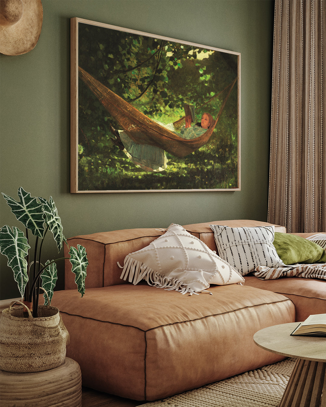 Sunlight And Shadow Painting By Winslow Homer 3 : 4 Horizontal New Premium Wall Art Canvas by MeriDeewar