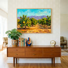 "Sunny Citrus Grove" Giclée Print | Indian Wall Art Print 3 : 2 Horizontal Premium Wall Art Canvas by MeriDeewar
