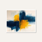 Surya & Sagar | Solar Gold & Oceanic Indigo Wall Art 4 : 3 Horizontal Premium Wall Art Canvas by MeriDeewar
