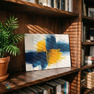 Surya & Sagar | Solar Gold & Oceanic Indigo Wall Art 4 : 3 Horizontal Premium Wall Art Canvas by MeriDeewar