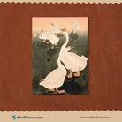 Swan /Chinese Geese 2 by  Ohara Koson 3 : 4 Vertical New Premium Wall Art Canvas by MeriDeewar