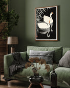 Swan /Chinese Geese by  Ohara Koson 3 : 4 Vertical New Premium Wall Art Canvas by MeriDeewar