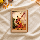 Swar Sadhana | Raja Ravi Varma Classical Musician Framed Art Curate Premium Wall Art Canvas by MeriDeewar
