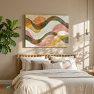 Tarangini | Sinuous Wave & Earth Tone Abstract Wall Art 4 : 3 Horizontal Premium Wall Art Canvas by MeriDeewar
