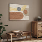 Terra Rhythm – Modern Abstract Geometric Wall Art Print 2 : 3 Horizontal Premium Wall Art Canvas by MeriDeewar